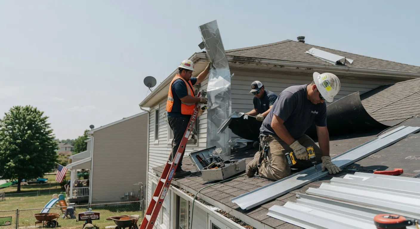Storm Damage Metal Roof Repair in Stockholm, ME